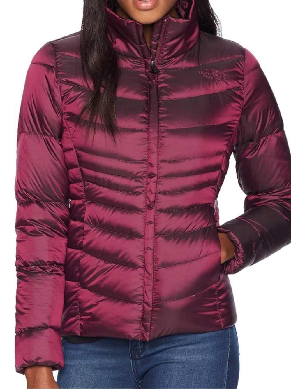 THE NORTH FACE Women's Aconcagua II Burgundy Down Puffer Jacket